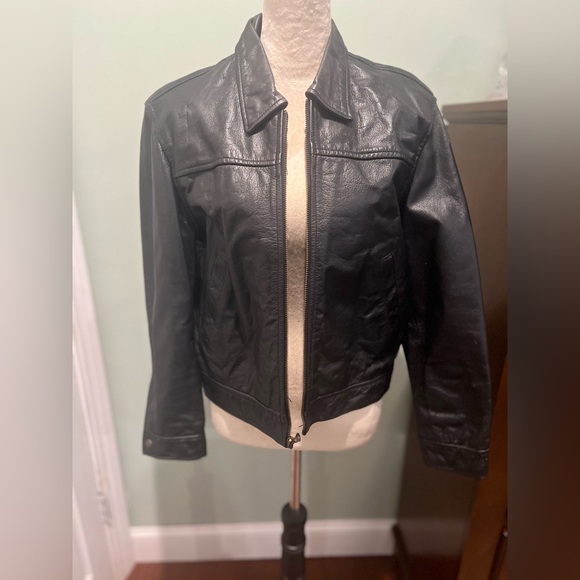 Wilson Black Leather Jacket - Picture 4 of 9